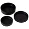 Black Ceramic Bowls, 1950s, Set of 3 1