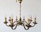 Large Brass Chandelier, 1960s, Image 2