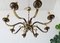 Large Brass Chandelier, 1960s, Image 5