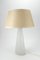Lámpara de mesa de cristal de Murano opalino, años 70, Imagen 5