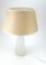 Lampada da tavolo in vetro opalino di Murano, anni '70, Immagine 7