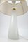 Lámpara de mesa de cristal de Murano opalino, años 70, Imagen 2