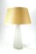 Lámpara de mesa de cristal de Murano opalino, años 70, Imagen 8
