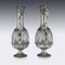 19th Century French Solid Silver & Glass Claret Jugs by Maison Odiot, 1890, Set of 2 15