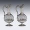 19th Century French Solid Silver & Glass Claret Jugs by Maison Odiot, 1890, Set of 2 14