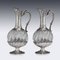 19th Century French Solid Silver & Glass Claret Jugs by Maison Odiot, 1890, Set of 2 16