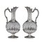 19th Century French Solid Silver & Glass Claret Jugs by Maison Odiot, 1890, Set of 2 17