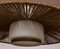 White Glass Ceiling Lamp with Teak Rim, 1970s, Image 4