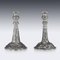 Bougeoirs en Argent Massif du 19ème Siècle par Wang Hing, Chine, 1890, Set de 2 13