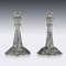 19th Century Chinese Solid Silver Candlesticks by Wang Hing, 1890, Set of 2 12