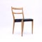 Scandinavian Oak Dining Chairs With Black Leather Seats, 1950s, Set of 4 12