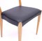 Scandinavian Oak Dining Chairs With Black Leather Seats, 1950s, Set of 4, Image 19