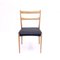 Scandinavian Oak Dining Chairs With Black Leather Seats, 1950s, Set of 4, Image 14
