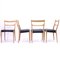 Scandinavian Oak Dining Chairs With Black Leather Seats, 1950s, Set of 4 9