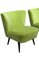 Club chair verdi, Ungheria, anni '50, set di 2, Immagine 2