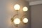 Midcentury Modern Italian Brass and White Glass Sconces, 1990s, Set of 2 8