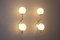 Midcentury Modern Italian Brass and White Glass Sconces, 1990s, Set of 2, Image 12