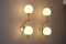 Midcentury Modern Italian Brass and White Glass Sconces, 1990s, Set of 2 7