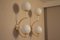 Midcentury Modern Italian Brass and White Glass Sconces, 1990s, Set of 2, Image 1