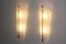 Mid-Century Modern Tall Brass & White Murano Glass Sconces, 1990s, Set of 2, Image 25