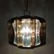 Space Age Brass and Crystal Iridescent Pendant Lamp, 1970s 11