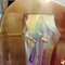 Space Age Irisierende Hängelampe aus Messing & Kristallglas, 1970er 10