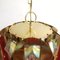 Space Age Brass and Crystal Iridescent Pendant Lamp, 1970s, Image 4