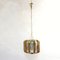Space Age Brass and Crystal Iridescent Pendant Lamp, 1970s 2