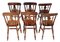 Antique Victorian C1890 Ash and Elm Dining Chairs, Set of 6 4