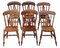 Antique Victorian C1890 Ash and Elm Dining Chairs, Set of 6 1
