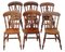 Antique Victorian C1890 Ash and Elm Dining Chairs, Set of 6, Image 1