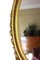 Grand Miroir Ovale C1900 Doré Ovale Antique 3