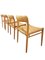 Oak and Cane Number 75 Dining Chairs by Niels Otto Møller for J.L. Møllers, 1960s, Set of 5, Image 1