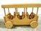 Locomotora de madera vintage y tren de juguete, Imagen 3