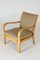 Birch and Linen Lounge Chairs by Axel Larsson for Bodafors, Sweden, 1930s, Set of 2 6