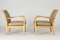 Birch and Linen Lounge Chairs by Axel Larsson for Bodafors, Sweden, 1930s, Set of 2 4