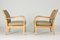 Birch and Linen Lounge Chairs by Axel Larsson for Bodafors, Sweden, 1930s, Set of 2, Image 4