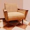 Wood and Fabric Lounge Chair, 1950s 8