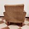 Wood and Fabric Lounge Chair, 1950s 5