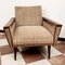 Wood and Fabric Lounge Chair, 1950s 3