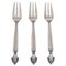 Antique Acanthus Pastry Forks by Johan Rohde for Georg Jensen, Set of 3, Image 1