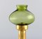 Oil Lamps in Brass and Green Art Glass by Hans-Agne Jakobsson for A / B Markaryd, 1960s, Set of 2 3