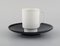 Tasses à Mocha en Porcelaine Noire avec Soucoupes par Tapio Wirkkala pour Rosenthal, Set de 11 2