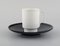Tazas Noire Mocha de porcelana con platillos de Tapio Wirkkala para Rosenthal. Juego de 11, Imagen 2