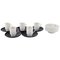 Porcelain Noire Mocha Cups with Saucers by Tapio Wirkkala for Rosenthal, Set of 11 1