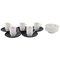 Porcelain Noire Mocha Cups with Saucers by Tapio Wirkkala for Rosenthal, Set of 11, Image 1