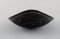 Swedish Bowl in Black Glazed Ceramic with Abstract Motif, 1950s 2