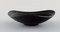 Swedish Bowl in Black Glazed Ceramic with Abstract Motif, 1950s 4