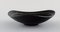 Swedish Bowl in Black Glazed Ceramic with Abstract Motif, 1950s, Image 4