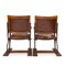 20th-Century Edwardian Mahogany & Leather Cinema Chairs, Set of 2 18